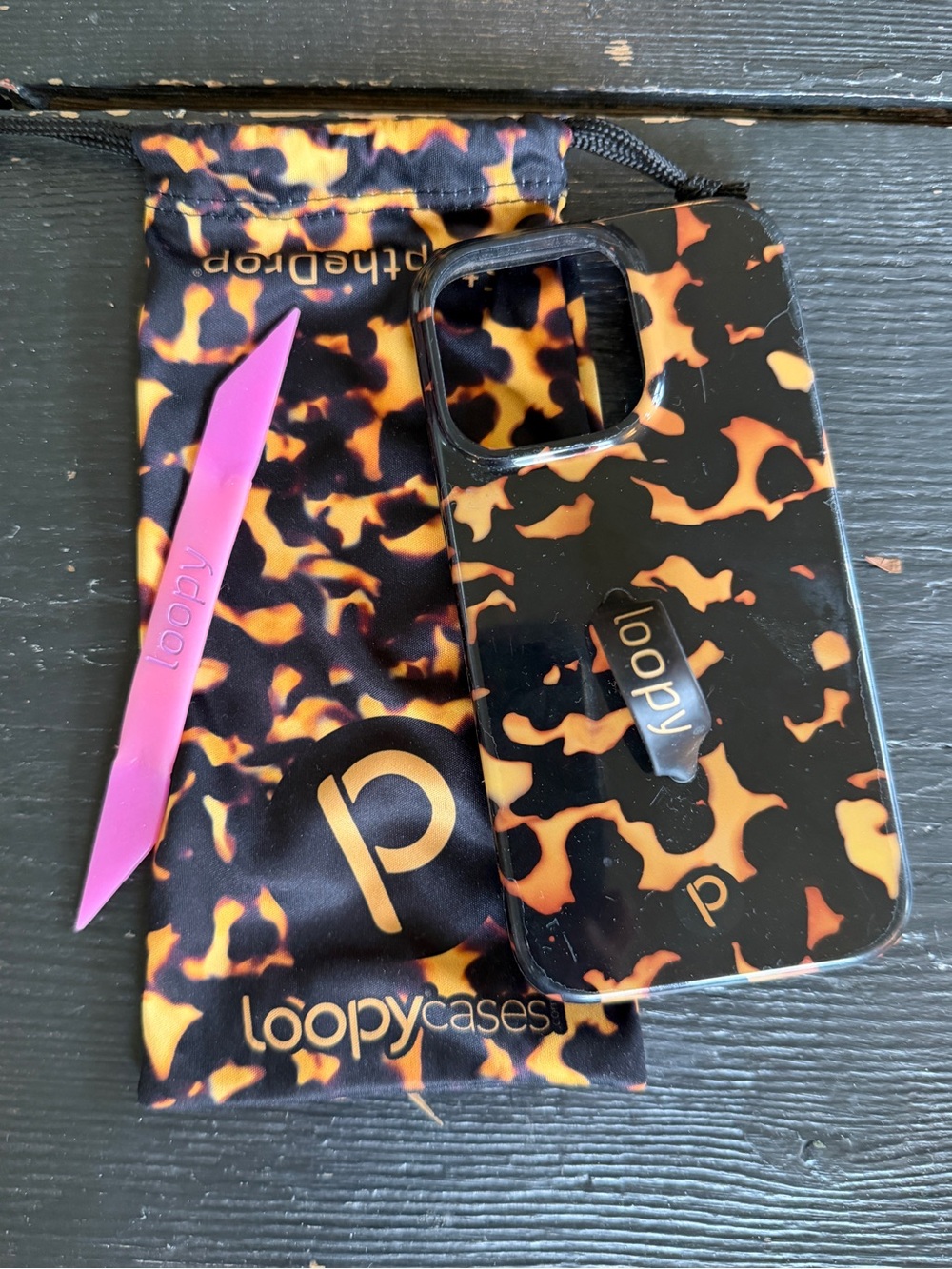 Loopy Case Tortoise iPhone 13 Right Hand w/extra Loop